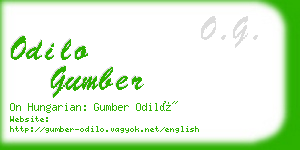 odilo gumber business card